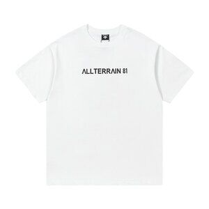 Short-Sleeved T-Shirt With Letter Print White Descente